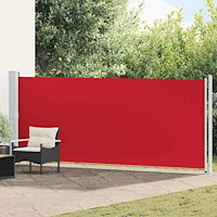 vidaXL Infällbar sidomarkis 600x160 cm röd