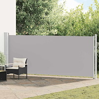 vidaXL Infällbar sidomarkis 614x160 cm grå