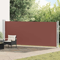 vidaXL Infällbar sidomarkis 600x160 cm brun