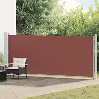 vidaXL Infällbar sidomarkis 614x160 cm brun
