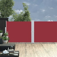vidaXL Infällbar sidomarkis 140x1200 cm röd
