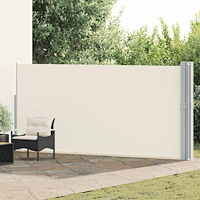 vidaXL Infällbar sidomarkis 170x1200 cm gräddvit