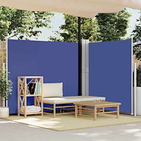 vidaXL Infällbar sidomarkis 170x1200 cm blå