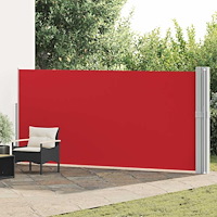 vidaXL Infällbar sidomarkis 170x1200 cm röd