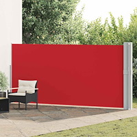 vidaXL Infällbar sidomarkis 170x1200 cm röd