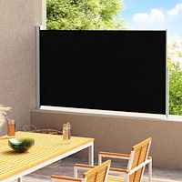 vidaXL Infällbar sidomarkis 180x314 cm svart