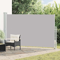 vidaXL Infällbar sidomarkis 180x300 cm grå