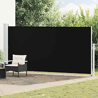 vidaXL Infällbar sidomarkis 180x514 cm svart