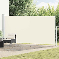 vidaXL Infällbar sidomarkis 180x514 cm gräddvit