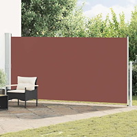 vidaXL Infällbar sidomarkis 180x500 cm brun