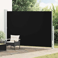 vidaXL Infällbar sidomarkis 200x314 cm svart