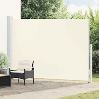 vidaXL Infällbar sidomarkis 200x314 cm gräddvit