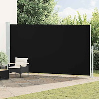vidaXL Infällbar sidomarkis 200x514 cm svart