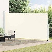 vidaXL Infällbar sidomarkis 200x514 cm gräddvit