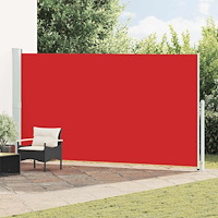 vidaXL Infällbar sidomarkis 200x500 cm röd