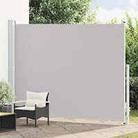 vidaXL Infällbar sidomarkis 220x314 cm grå