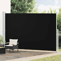 vidaXL Infällbar sidomarkis 220x514 cm svart