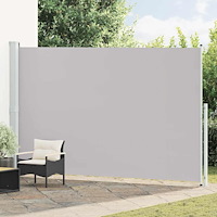 vidaXL Infällbar sidomarkis 220x514 cm grå
