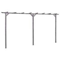 vidaXL Pergola grå 400x40x205 cm impregnerad furu