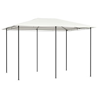 vidaXL Paviljong 3x4x2,6 m gräddvit 160 g/m²