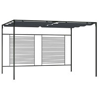 vidaXL Paviljong med infällbart tak 4x3x2,3 m gräddvit 180 g/m²
