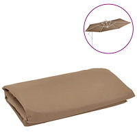 vidaXL Reservtyg för frihängande parasoll taupe 350 cm