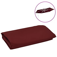 vidaXL Reservtyg för frihängande parasoll vinröd 350 cm