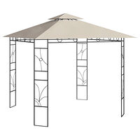 vidaXL Paviljong 3x3x2,7 m gräddvit 160 g/m²