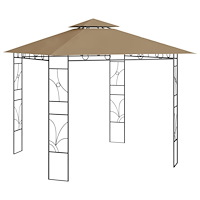 vidaXL Paviljong 3x3x2,7 m taupe 160 g/m²
