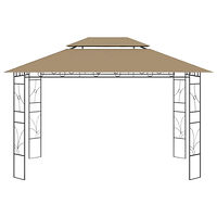vidaXL Paviljong 4x3x2,7 m taupe 160 g/m²