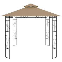 vidaXL Paviljong 4x3x2,7 m taupe 160 g/m²