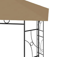 vidaXL Paviljong 4x3x2,7 m taupe 160 g/m²