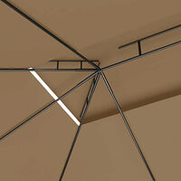 vidaXL Paviljong 4x3x2,7 m taupe 160 g/m²