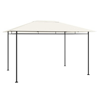 vidaXL Paviljong 384x281x270 cm gräddvit 180 g/m²