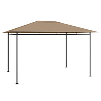 vidaXL Paviljong 384x281x270 cm taupe 180 g/m²