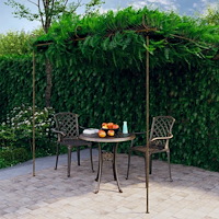 vidaXL Pergola antikbrun 3x3x2,5 m järn
