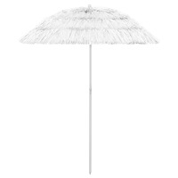 vidaXL Strandparasoll Hawaii vit 180 cm