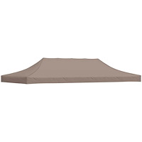 vidaXL Tak till partytält 6x3 m taupe 270 g/m²