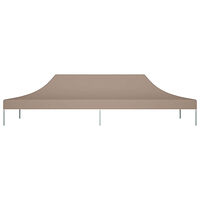 vidaXL Tak till partytält 6x3 m taupe 270 g/m²