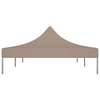 vidaXL Tak till partytält 6x3 m taupe 270 g/m²