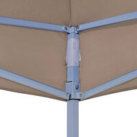 vidaXL Tak till partytält 6x3 m taupe 270 g/m²