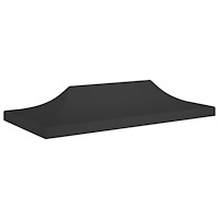 vidaXL Tak till partytält 6x3 m svart 270 g/m²