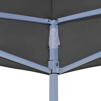vidaXL Tak till partytält 2x2 m antracit 270 g/m²