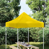 vidaXL Tak till partytält 2x2 m gul 270 g/m²