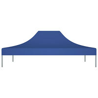 vidaXL Tak till partytält 4x3 m blå 270 g/m²