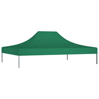 vidaXL Tak till partytält 4x3 m grön 270 g/m²