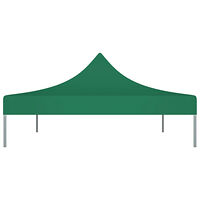 vidaXL Tak till partytält 4x3 m grön 270 g/m²
