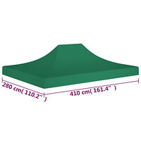 vidaXL Tak till partytält 4x3 m grön 270 g/m²