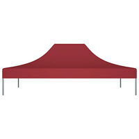 vidaXL Tak till partytält 4x3 m vinröd 270 g/m²