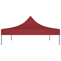 vidaXL Tak till partytält 4x3 m vinröd 270 g/m²